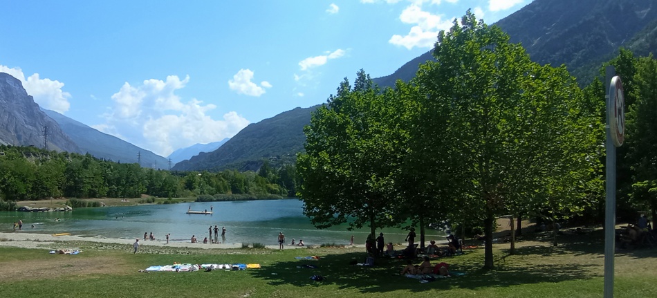 Lac (Lône) ; plan d'eau des Oulins ..