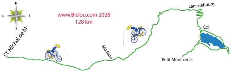 Carte étape deux st Michel de maurienne mont cenis en 2026 