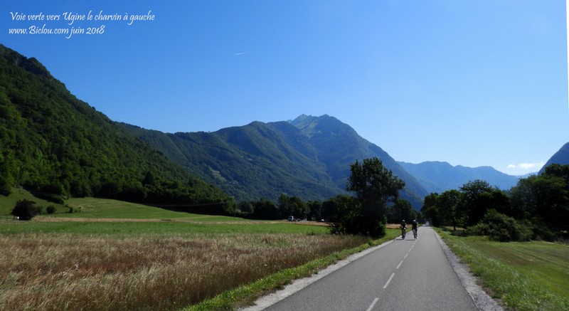 Sur la voie verte Faverges Ugine direction pied col Arpettaz