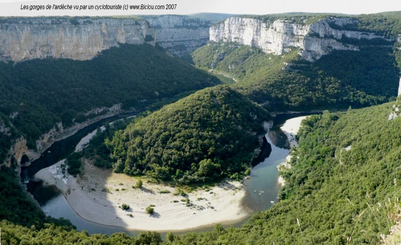 la boucle de l'ard&egrave;che et les gorges