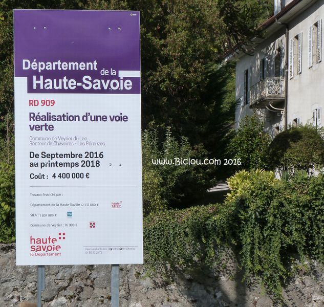 Panneau annonciateur travaux aux p&eacute;rouzes