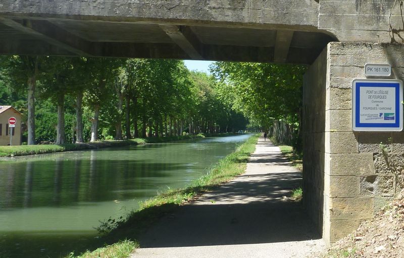 PK 161, point de rep&eacute;rage sur le canal lat&eacute;ral &agrave; la Garonne