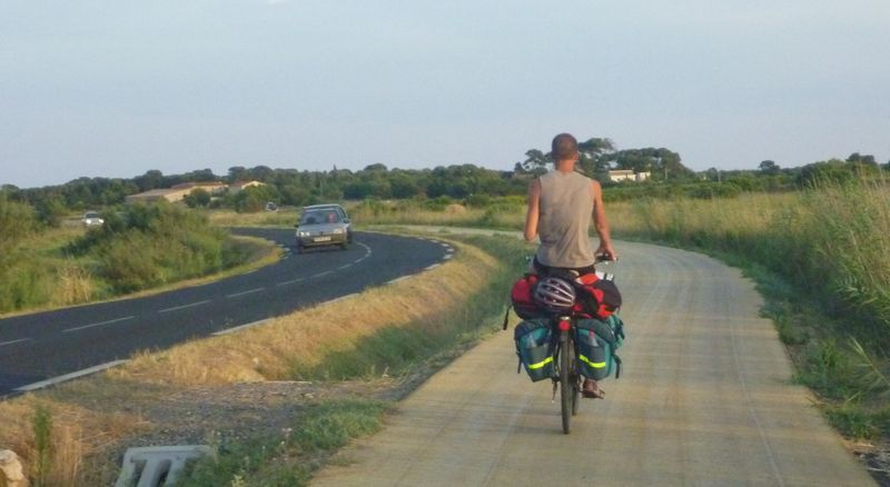 Jeune allemand rencontr&eacute; sur la piste cyclable du cap d(Adge au canal du midi en 2010