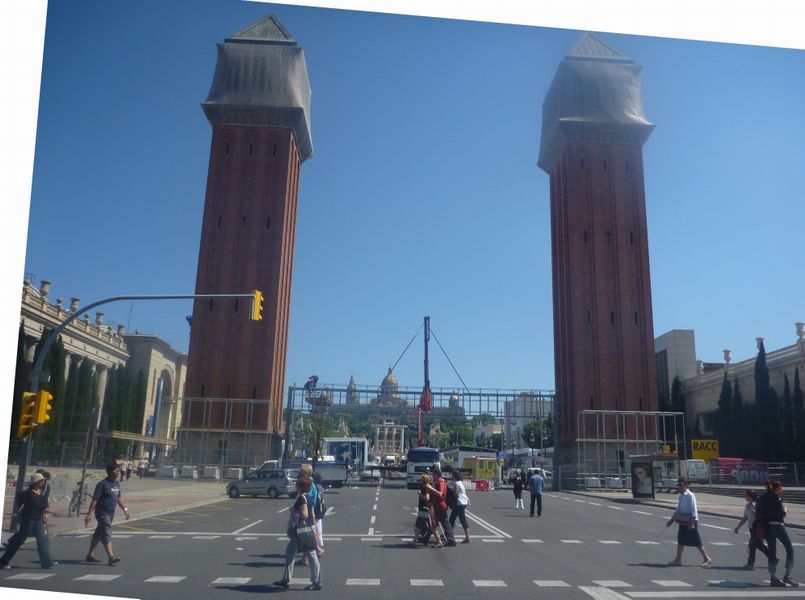 La place d'Espagne &agrave; Barcelone mai 2011
