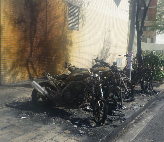 Motos cram&eacute;es &agrave; Badalone en mai 2011