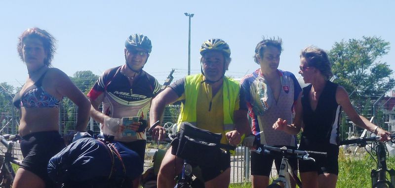 Claudio et les slovaques en 2012 sur l'euro velo 6