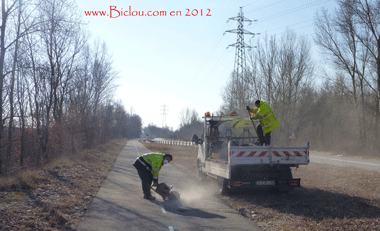 travaux suite a mauvais ouvrage sablons viarhona 2012