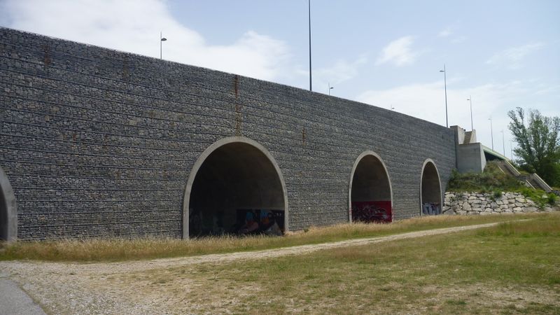Passage un peu délicat sur les rives de l'Isère niveau Brignoud