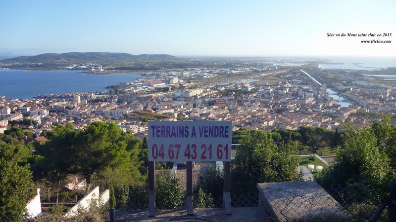 Vue de Sète depuis le Mont Saint clair en 2015