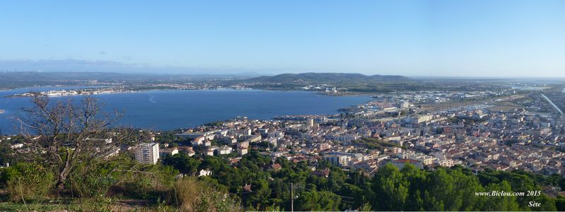 Sète, vu du Mont Saint Clair en 2015