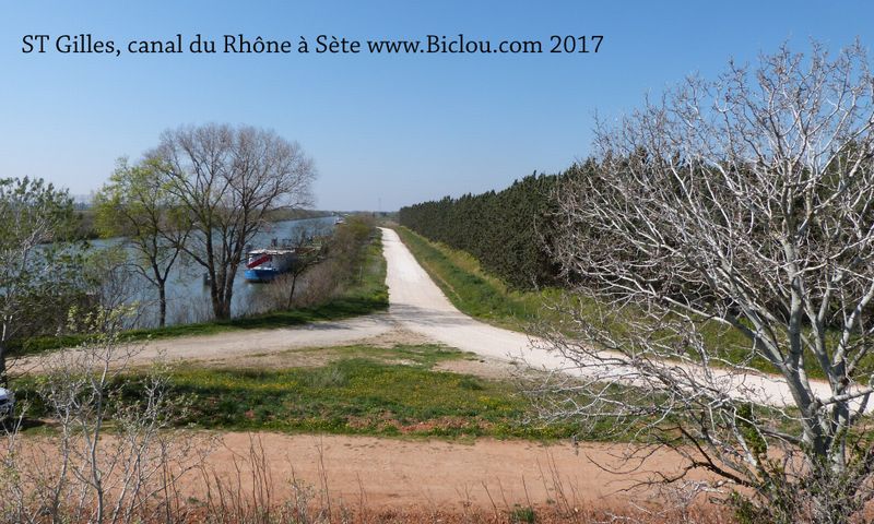 Depuis l'écluse de saint Gilles, le halage du canal serait roulable, en rive droite vers Gallician ..