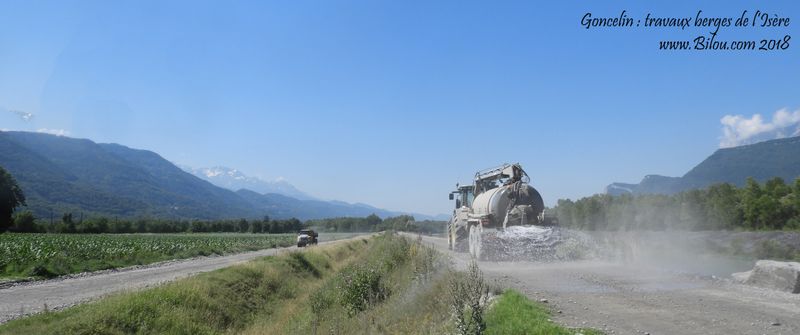 Travaux sur les berges de l'Isère tjrs en 2018 : vers une future voie verte Pontcharra Goncelin Grenoble ?