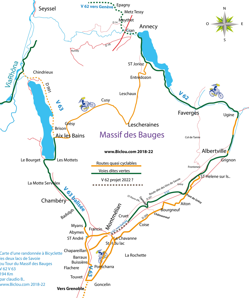 carte-bambée-bicyclette-cyclotourisme-savoie-v62-v63-viaprealpina-bauges-2018 carte-bambée-bicyclette-cyclotourisme-savoie-v62-v63-viaprealpina-bauges-2018