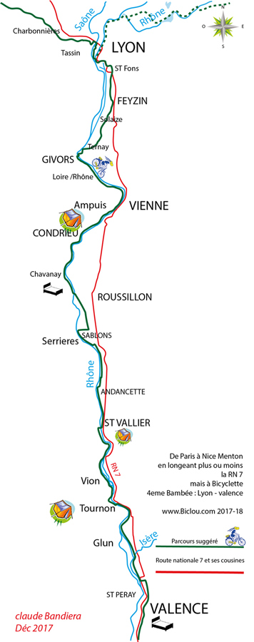 carte-bambée-2018-veloroute-des-lacs-de-Savoie-et-viarhôna-genève-Lyon