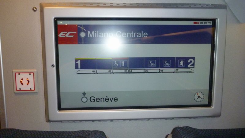 Sulla Freccia Rossa, ya même possibilté de mettre quelques (4) vélos