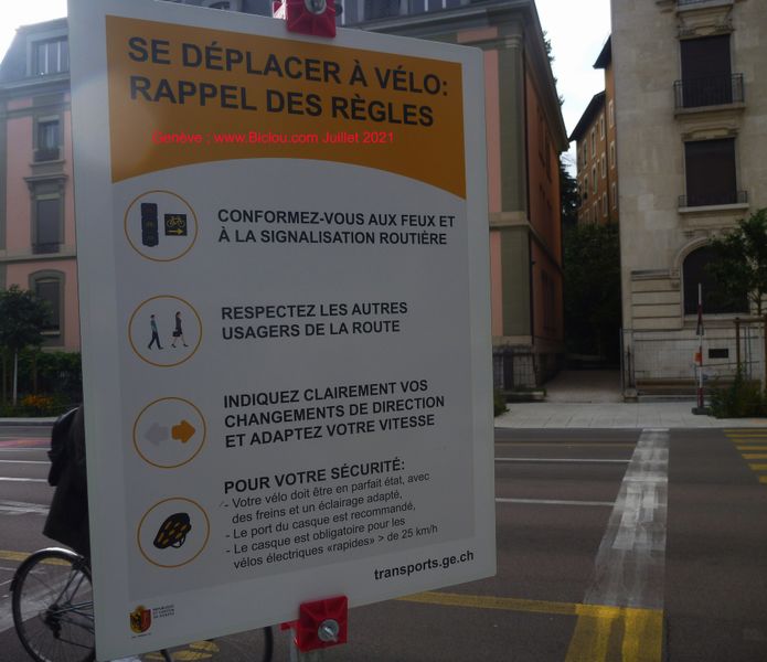 Gen&egrave;ve : Rappel ; se d&eacute;placer &agrave; v&eacute;lo et Bicyclette ..