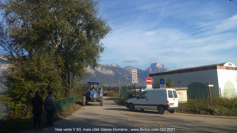 Voie verte V 63, mais c&ocirc;t&eacute; Gi&egrave;re-Dom&egrave;ne (Is&egrave;re)