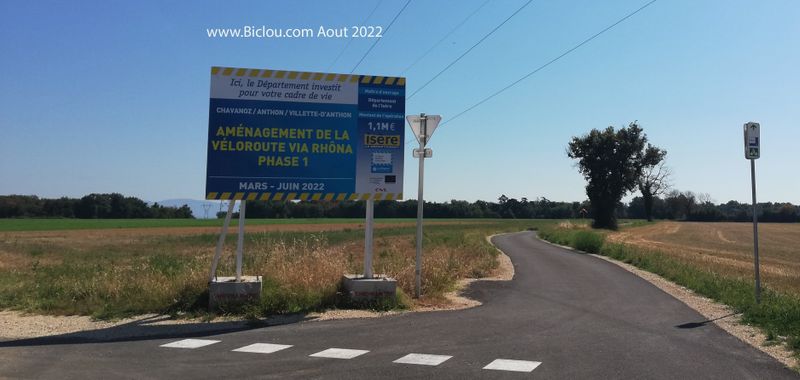 Travaux ViaRhôna en Nord Isère , Anthon en 2022 Travaux ViaRhôna en Nord Isère , Anthon en 2022