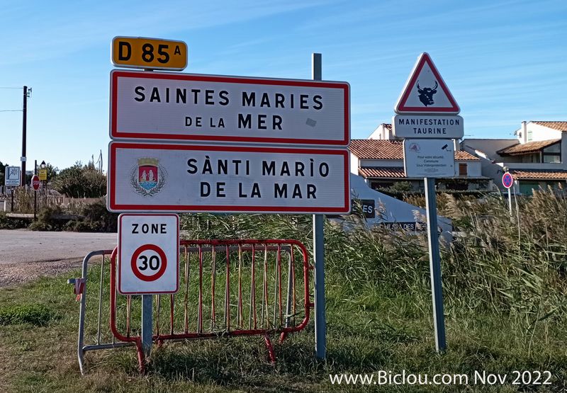 Arriv&eacute;e aux saintes maries de la mer en Nov 2022
