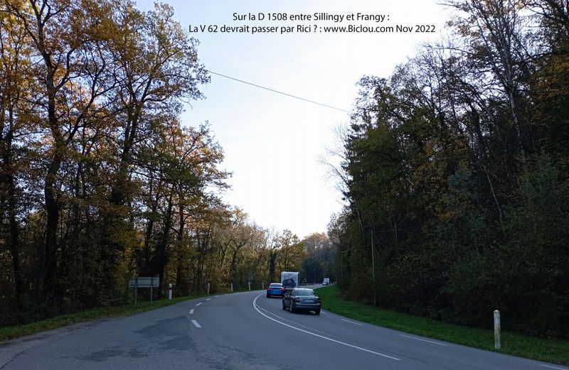 Sur la D 1508 entre Annecy Sillingy et Frangy : V&eacute;loroute dite V62 ?