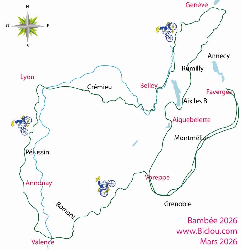 Parcours de la Bambée en Balcon du Rhône , Mars 2026