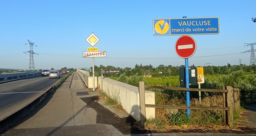 La traversée de la Durance à vélo, est bien sécurisée ici à Cavaillon (2026)