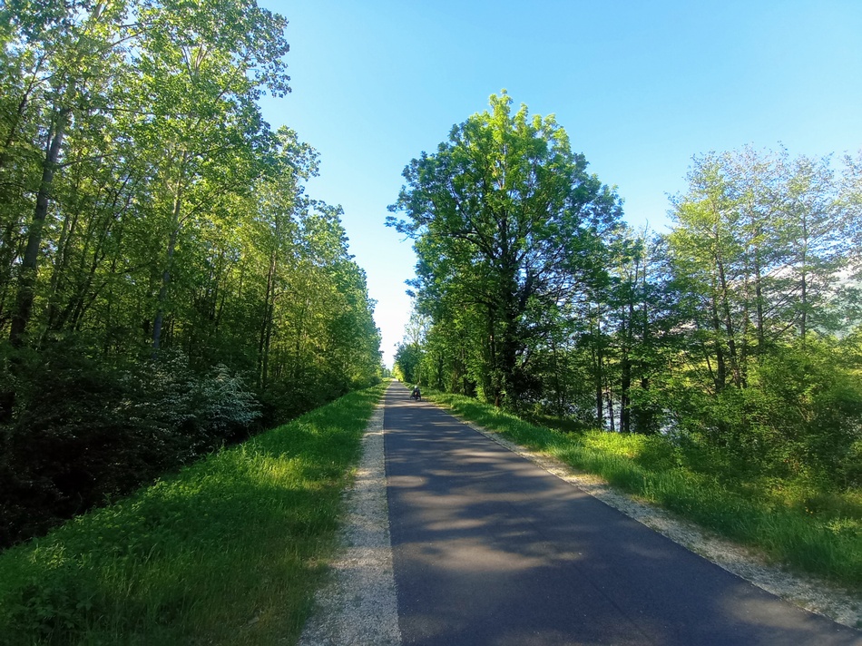On tombe sur la vélo-route V-62 V-63 après PontCharra direction Grenoble : Sempre dritto