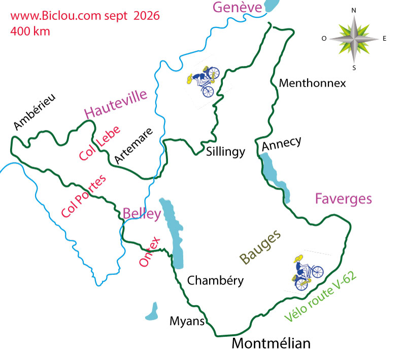 Carte de la bambée du Glaude en 2026