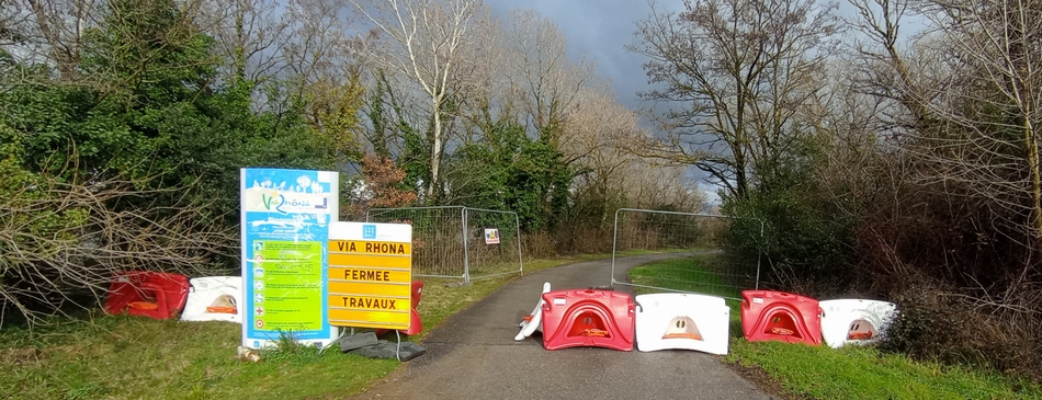 Via Rhôna en travaux, mais ça passe