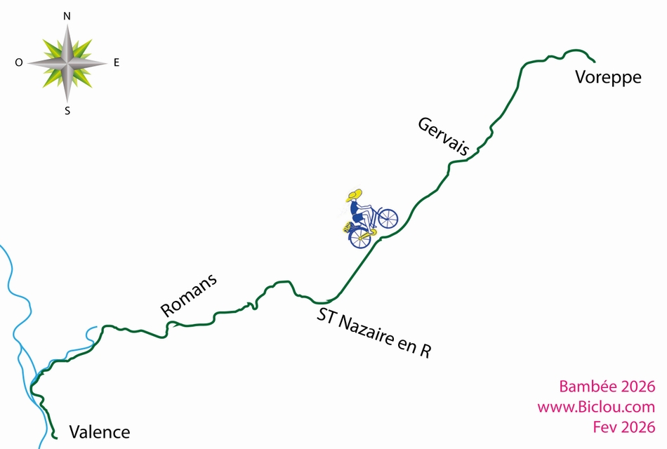 De Valence à Voreppe : 100 km