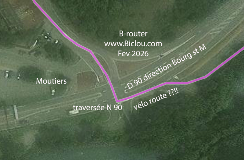 Moutiers traversée N 90