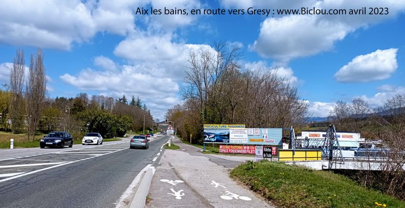 Voie dite verte à Grésy sur Aix, en venant de Aix les bains, drôle de connection ! 